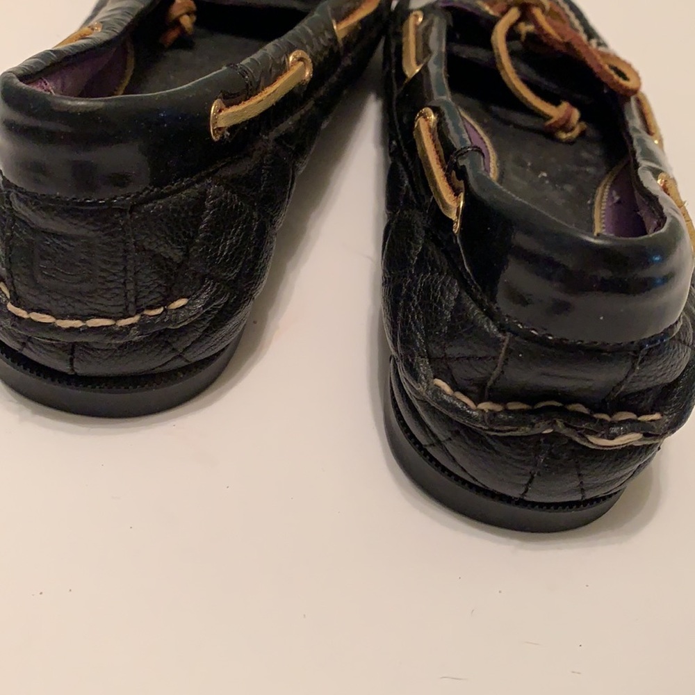🫶🏼Sperry Topsiders Quilted Black Size 8 - Picture 3 of 5